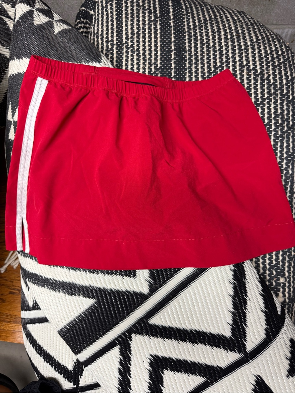 Red Women’s Athletic Skort with Side Stripe vintage